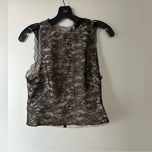 Alice + Olivia  Black Lace Sleeveless Top